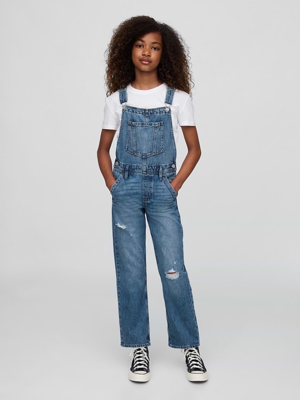 GAP Kids Loose Denim Overalls